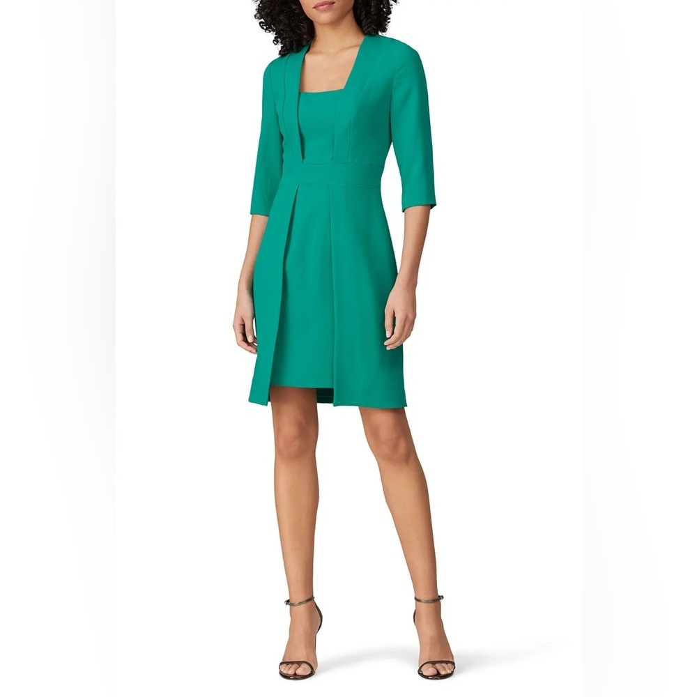Black Halo Luca Emerald Green Work Sheath Cocktail Dress Size 8